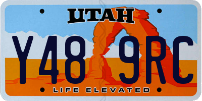 UT license plate Y489RC