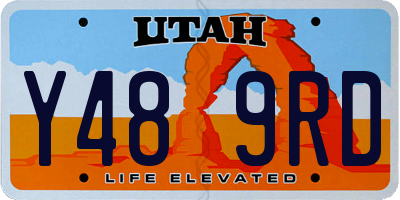UT license plate Y489RD