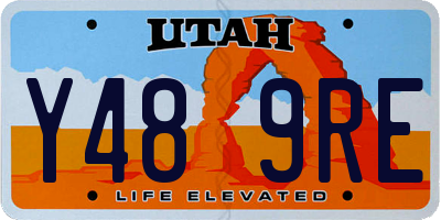 UT license plate Y489RE