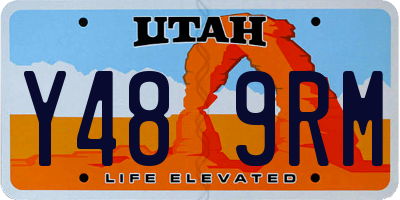 UT license plate Y489RM