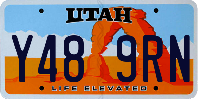 UT license plate Y489RN