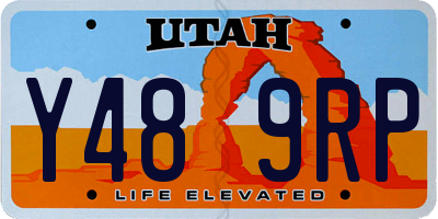 UT license plate Y489RP