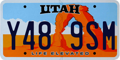 UT license plate Y489SM