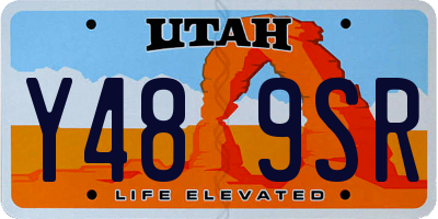 UT license plate Y489SR