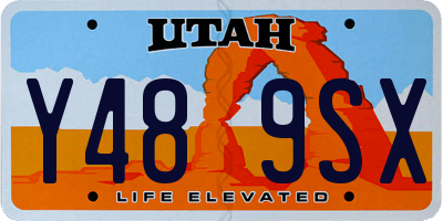 UT license plate Y489SX