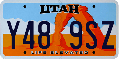 UT license plate Y489SZ
