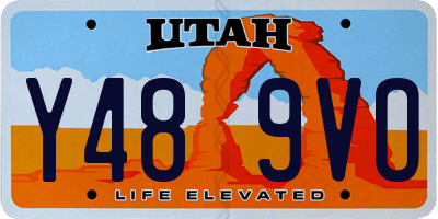 UT license plate Y489VO
