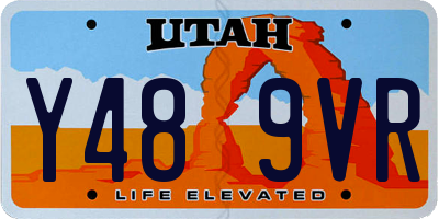 UT license plate Y489VR