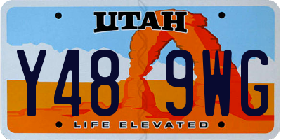 UT license plate Y489WG