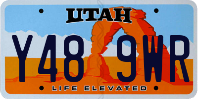 UT license plate Y489WR