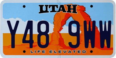 UT license plate Y489WW