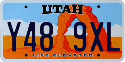 UT license plate Y489XL