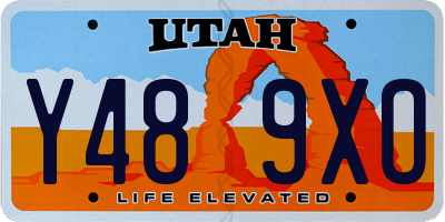 UT license plate Y489XO