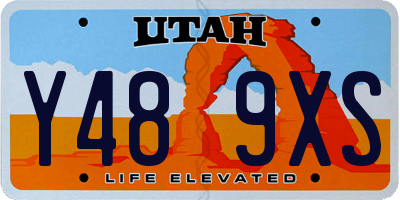 UT license plate Y489XS