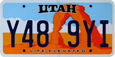 UT license plate Y489YI