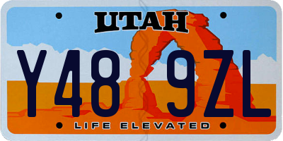 UT license plate Y489ZL