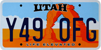 UT license plate Y490FG