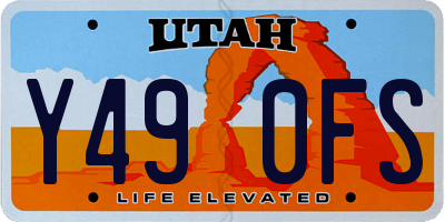 UT license plate Y490FS