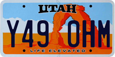 UT license plate Y490HM