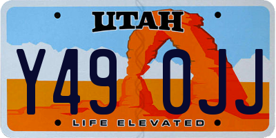 UT license plate Y490JJ