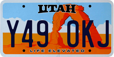 UT license plate Y490KJ