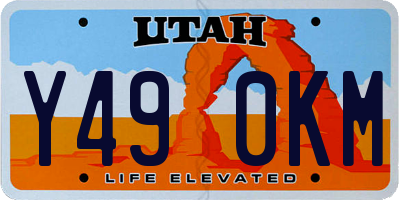 UT license plate Y490KM