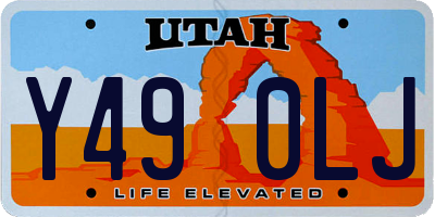 UT license plate Y490LJ
