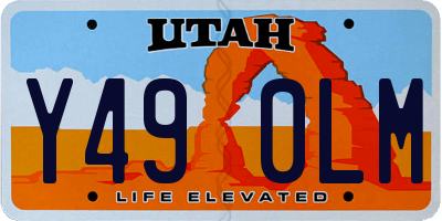 UT license plate Y490LM