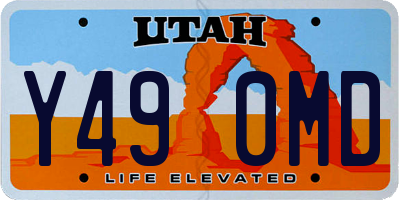 UT license plate Y490MD