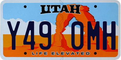 UT license plate Y490MH