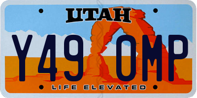 UT license plate Y490MP