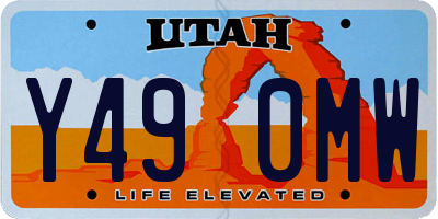 UT license plate Y490MW