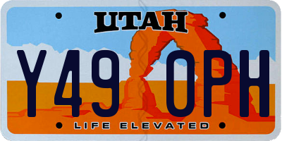 UT license plate Y490PH