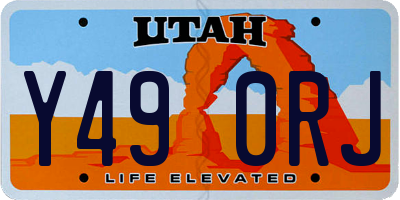 UT license plate Y490RJ