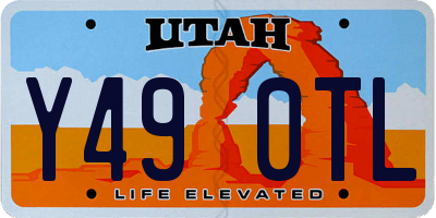 UT license plate Y490TL
