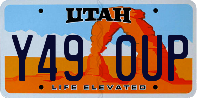 UT license plate Y490UP