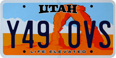UT license plate Y490VS