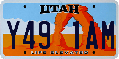 UT license plate Y491AM