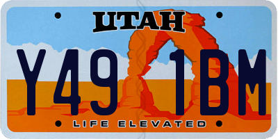 UT license plate Y491BM