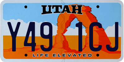 UT license plate Y491CJ
