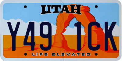UT license plate Y491CK