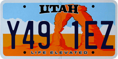 UT license plate Y491EZ