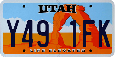 UT license plate Y491FK