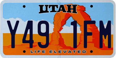 UT license plate Y491FM