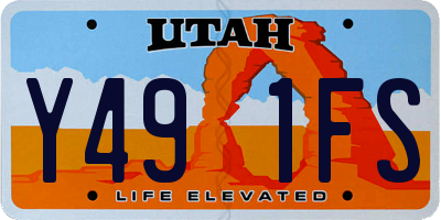 UT license plate Y491FS