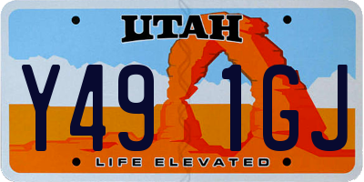 UT license plate Y491GJ