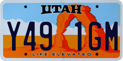 UT license plate Y491GM