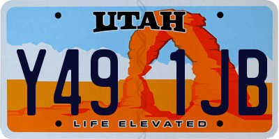 UT license plate Y491JB