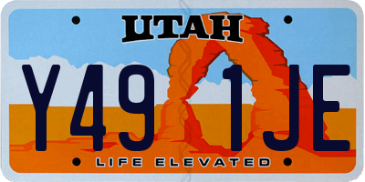 UT license plate Y491JE