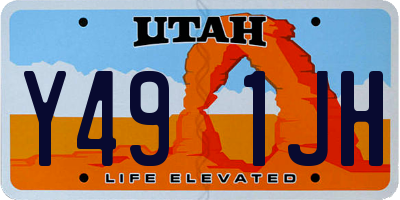 UT license plate Y491JH